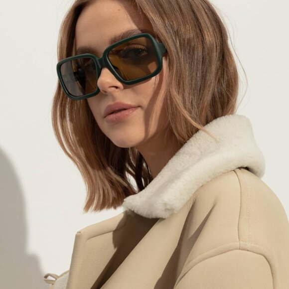 Jacquemus CABANA JAC/86 C2 Sunglasses Sand Square Frame, Brown Lenses main image 8